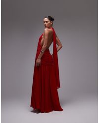 Bardot Briann Drop-Waist Maxi Dress in Brown | Lyst UK