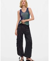 Desigual - Iriserende Gebreide Top Met Bandjes - Lyst