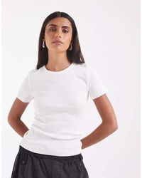 JJXX - Ribbed Fitted Tee - Lyst