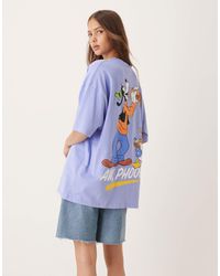 ASOS - Disney Oversize T-Shirt With Goofy Print - Lyst