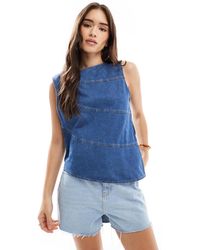 ASOS - – asymmetrisches jeansoberteil - Lyst