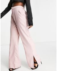 In The Style - X Dani Dyer Straight Leg Trouser With Side Splits Co Ord - Lyst
