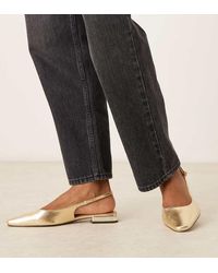 ASOS - Wide Fit Logan Slingback Ballets - Lyst