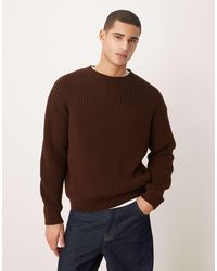 ASOS - – langärmliger, gerippter relaxed-fit-strickpullover - Lyst