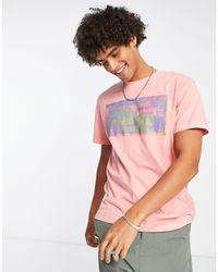 Weekday - T-shirt oversize rosa con stampa grafica - Lyst