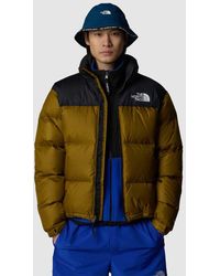 The North Face - Chaqueta Acolchada Verde Y Negra 1996 Retro Nuptse De - Lyst