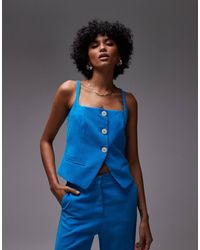 Mango - Linen Mix Waistcoat Co-ord - Lyst