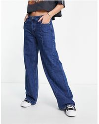 NA-KD - X Chloe Monchamp - Jeans Met Lage Taille En Rechte Pijpen - Lyst