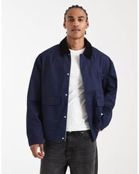 ASOS - Barn Jacket With Contrast Collar - Lyst