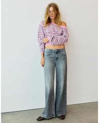Pull&Bear - Pullover mit asymmetrischem ausschnitt - Lyst