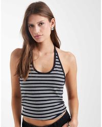 Levi's - Ella Striped Halter Neck Top - Lyst