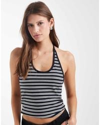 Levi's - Top Marino A Rayas Con Cuello Halter Ella De - Lyst