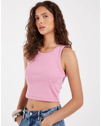 JJXX - Fallon Rib Knit Cropped Tank Top - Lyst