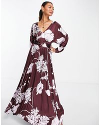 Vestito lungo da giorno di ASOS in Rosa | Lyst