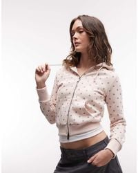 Daisy Street - Crop Fit Zip Up Hoodie - Lyst