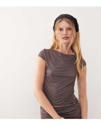 Collusion - Slash Neck Cap Sleeve T-shirt - Lyst