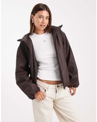 ASOS - Regen Bomberjack Met Rubbercoating En Capuchon - Lyst