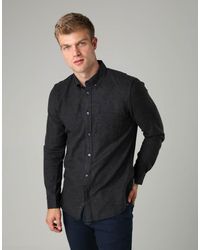French Connection - Cotton Chest Pocket Flannel Long Sleeve Shirt - Lyst