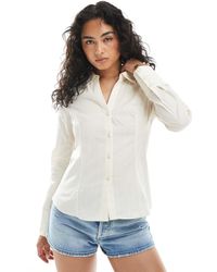 Miss Selfridge - – figurbetonte hemdbluse aus popeline - Lyst
