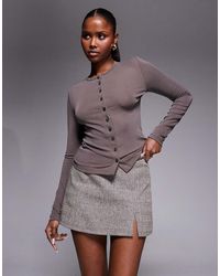 River Island - Mini Skort With Split - Lyst