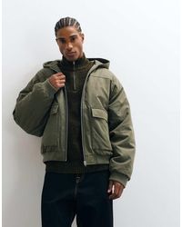 ASOS - Hooded Bomber Jacket - Lyst