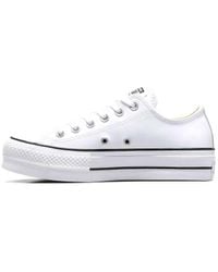 Converse - Chuck Taylor All Star Leather Lift Ox Trainers - Lyst
