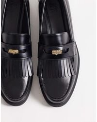 ASOS - Penny Loafers With Fringe And Coin Detail - Lyst