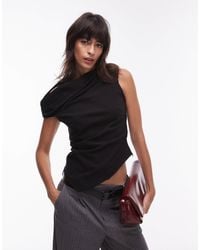 Mango - – schulterfreies, asymmetrisches oberteil - Lyst