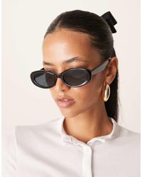 ASOS - Occhiali Da Sole Ovali Lucido - Lyst