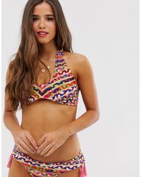 Sam Edelman Braided Raffia Bikini Top - Multicolour