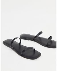 Vero Moda Strappy Flat Sandals - Black