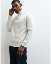 Polo Ralph Lauren - Icon Logo Double Knit Jersey Quarter Zip Sweatshirt - Lyst