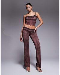 I.AM.GIA - Beau Double Lace Trim V Front Flared Trouser Co-ord - Lyst
