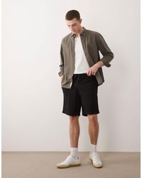 Jack & Jones - Drawstring Linen Mix Blend Shorts - Lyst