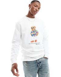 Polo Ralph Lauren - Beach Club Bear Print Sweatshirt - Lyst