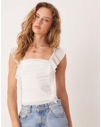 ASOS - – gerafftes, luftiges camisole-top aus netzstoff - Lyst