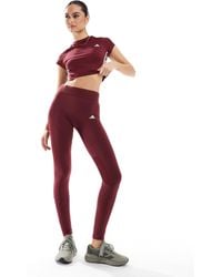 adidas Originals - Adidas training - hyperglam - legging long - bordeaux - Lyst