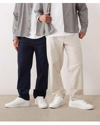 ASOS - 2 Pack Straight Chinos - Lyst