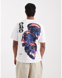 Jack & Jones - Jack & Oversize T-shirt With Triple Skull Back Print - Lyst