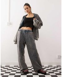 Weekday - Oversized Joggingbroek Van Co-Ord Set Met Acid Wash - Lyst