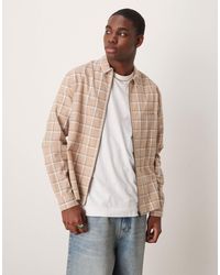 ASOS - Surchemise à carreaux coupe carrée à fermeture éclair - Lyst