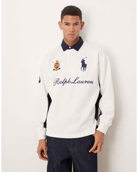 Polo Ralph Lauren - Large Script Player Logo Heavyweight Fleece Rugby Sweatshirt - Lyst