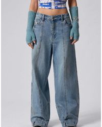Desigual - Straight Jeans With Inverted Effect - Lyst