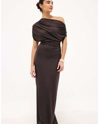NA-KD - Soft Line Draped Maxi Dress - Lyst