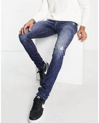 American Eagle Airflex Stacked Skinny Jeans - Blue
