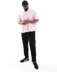 Polo Ralph Lauren - Big & Tall Icon Logo Short Sleeve Stripe Seersucker Shirt Classic Oversized Fit - Lyst