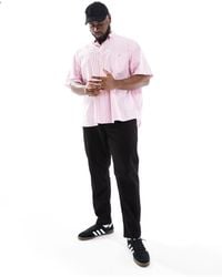 Polo Ralph Lauren - Big & tall - chemise coupe classique oversize à manches courtes et logo emblématique en crépon - /blanc - Lyst