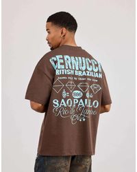 CERNUCCI - Oversized Rio Diamond Graphic T-Shirt - Lyst