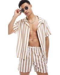 BOSS - Boss Co-ord Striped Short Sleeve Shirt - Lyst
