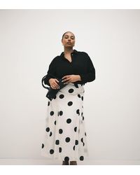 ASOS - Asos Design Curve Cotton Godet Maxi Skirt - Lyst